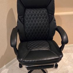 Office Chair, Big & Tall Executive With Foot Rest