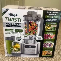 Ninja SS151 TWISTi Blender DUO, High-Speed 1600 WP Smoothie Maker & Nutrient Extractor* 5 Functions Smoothie, Spreads & More, smartTORQUE, 34-oz. Pitc