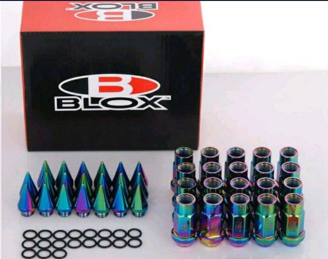 20PCS/SET Blox Racing Jdm Style 50MM Aluminium Extended Tuner Lug Nuts With Spike