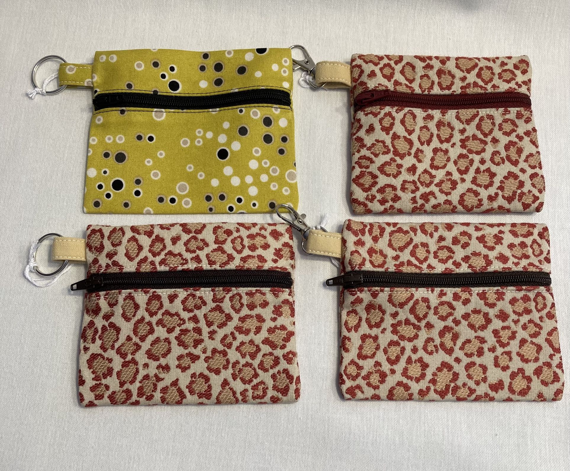 Small Fabric Zipper Pouch, Coin Card Pouch, Purse Organizer, Ear Buds Pouch.  Many Designs For Adults Or Children. 