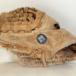 Vintage Spalding Top-Flite TFO-100 Leather Baseball Glove