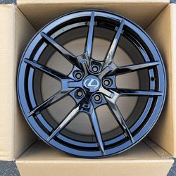 New 18 Inch Lexus IS F-Sport Style Wheels Rims 18x8 +40 5x114.3 Gloss Black Set of 4
