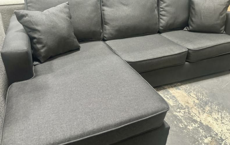 Grey Sectional w/ Pillows