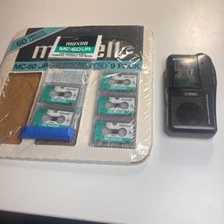 Radio Shack Micro-21 With 6 Tapes Microcassette Recorder Tested