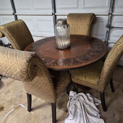 Antique table and chairs