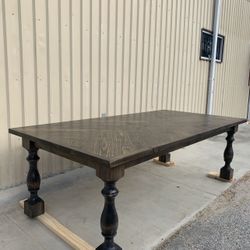 Custom Dining Table Farmhouse Country French Modern Rustic Solid Wood Set Restoration Hardware Insp Bench Hand Built Round Oval Counter Breakfast  