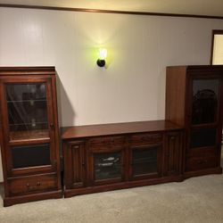 Beautiful All Wood Entertainment Center