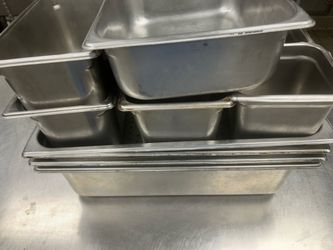 Lot of Restaurant Stainless steel containers  different sizes