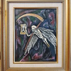 Angel Of The Holy Death Painting Original Artwork Mexican Art Dia De Los Muertos