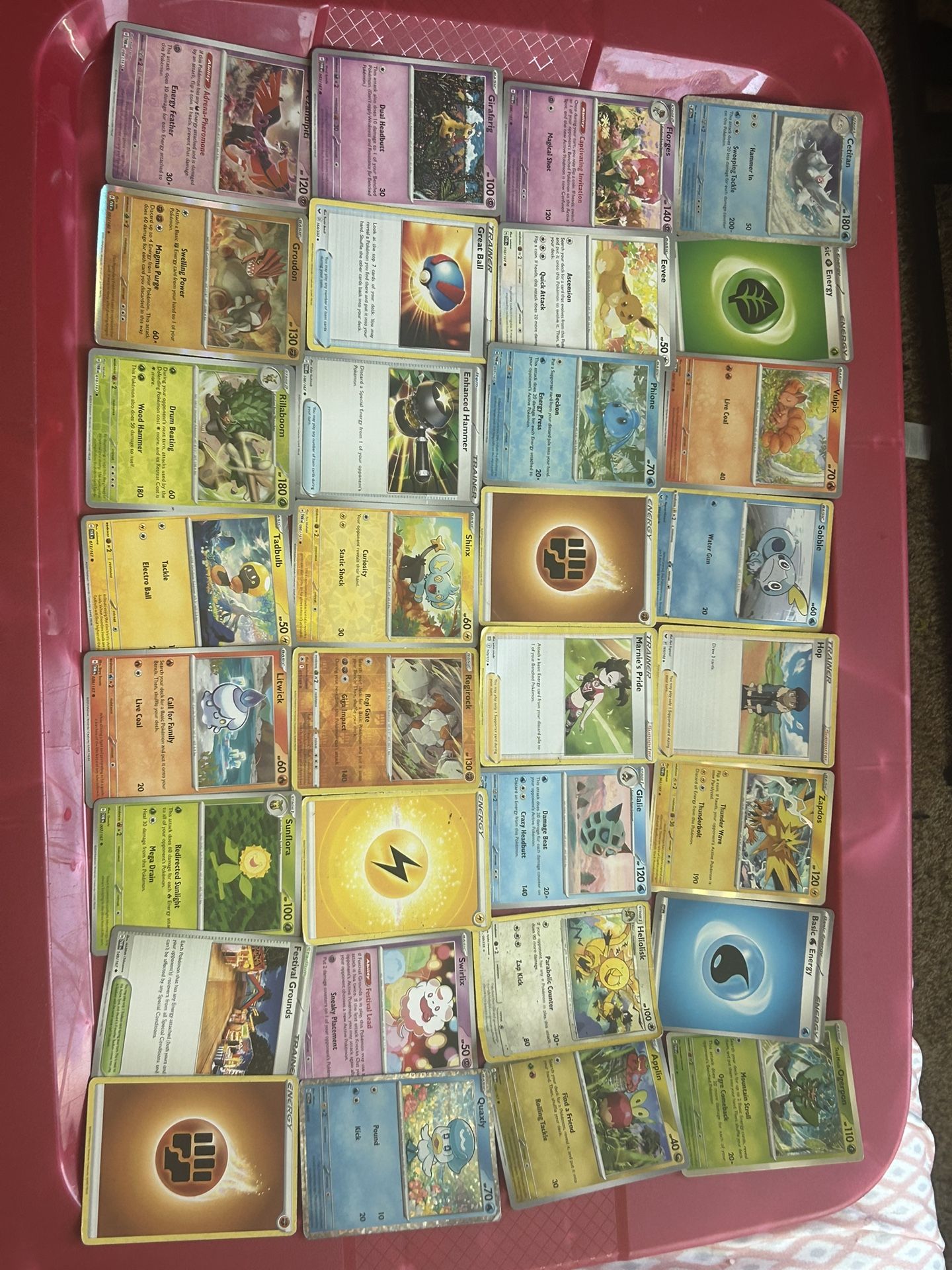 31. Pokémon cards with two extra for free.