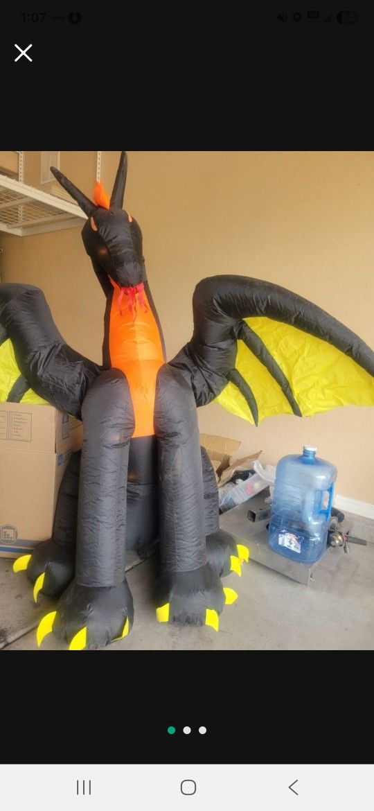 Dragon With Wings Around 5ft Tall