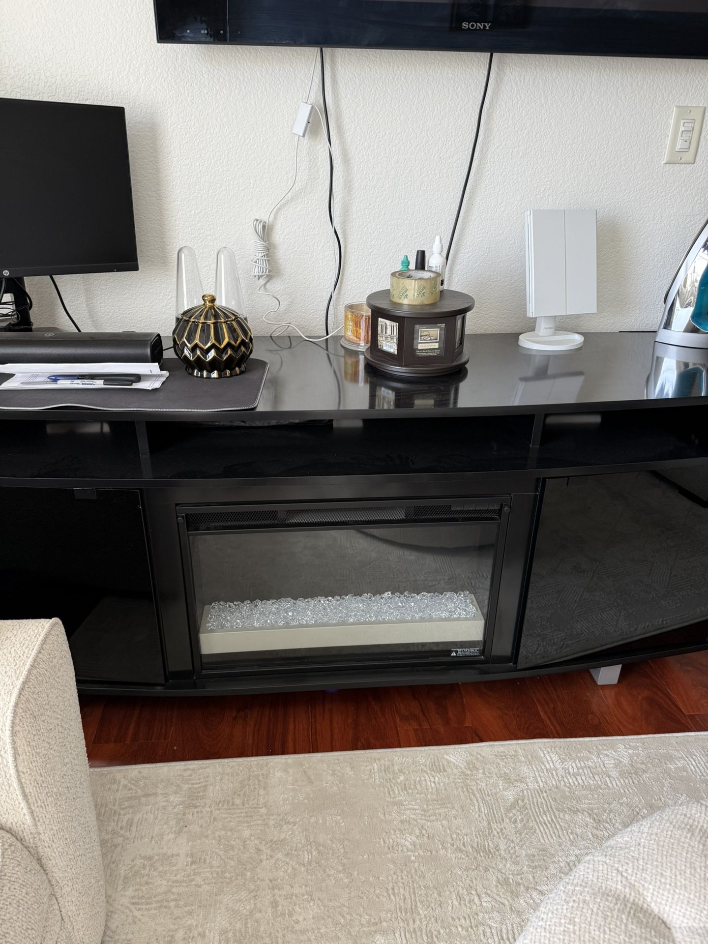 Tv Table With Fireplace