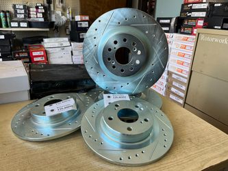 Acura Integra Type S 24-25 Front & Rear Drill Slot Rotors Ceramic Pads 