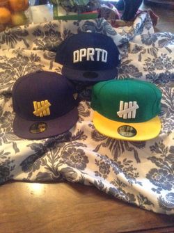 Undefeated hats size 7 3/8 colors