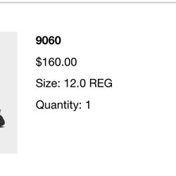 New Balance 9060  Black size 12