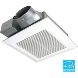 Panasonic WhisperValue DC Pick-A-Flow 50, 80 or 100 CFM Ceiling or Wall Low Profile Housing Depth Energy Star Bath Exhaust Fan