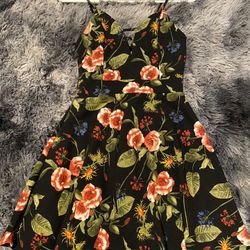 Black Floral Summer Dress
