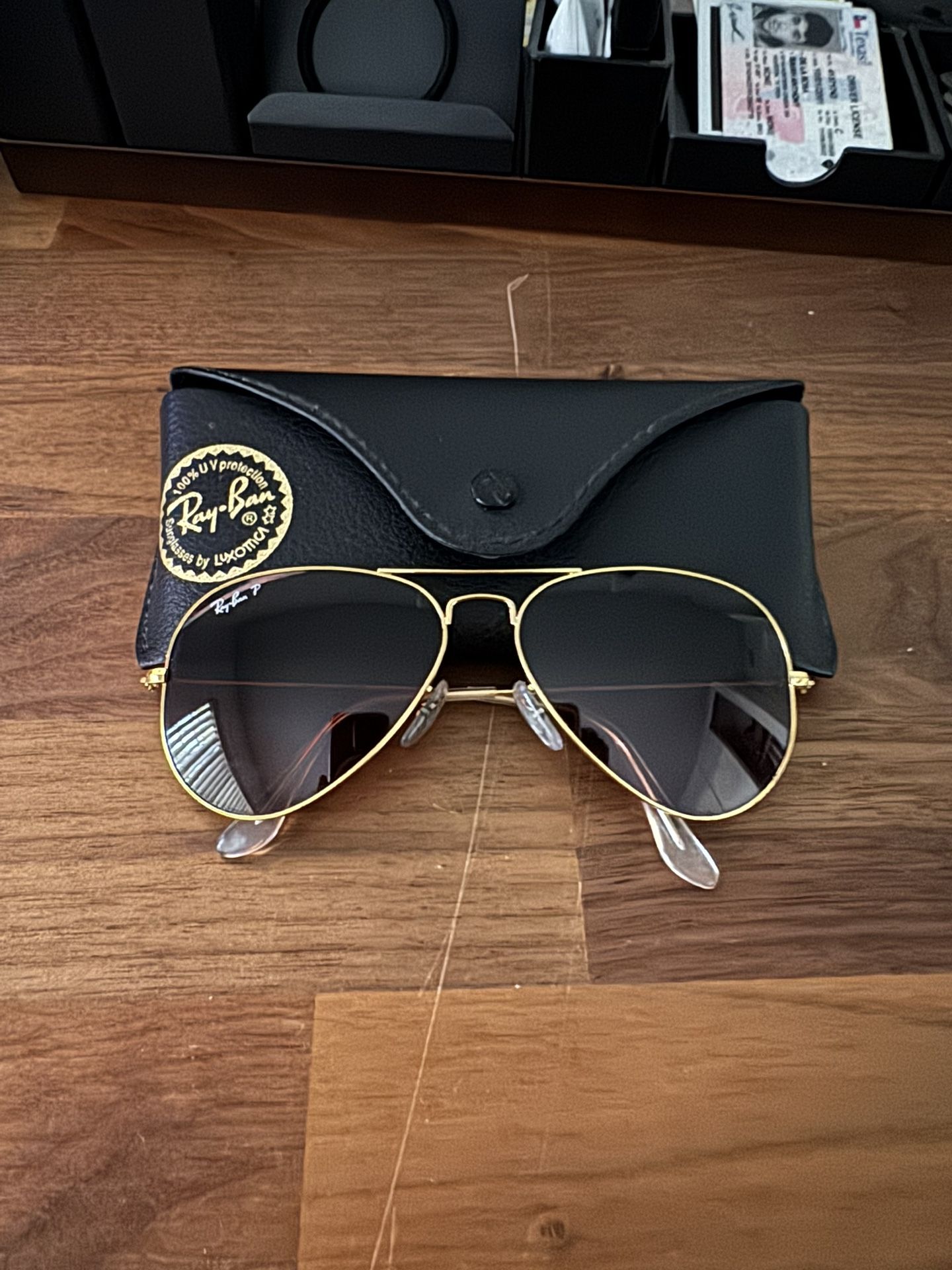 Ray-Ban Rose Gold Aviator Sunglasses