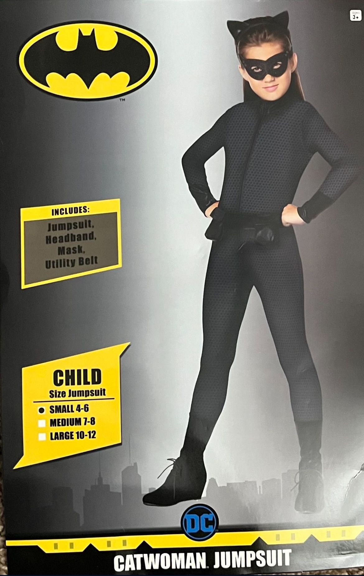 Girls Catwoman Jumpsuit Costume