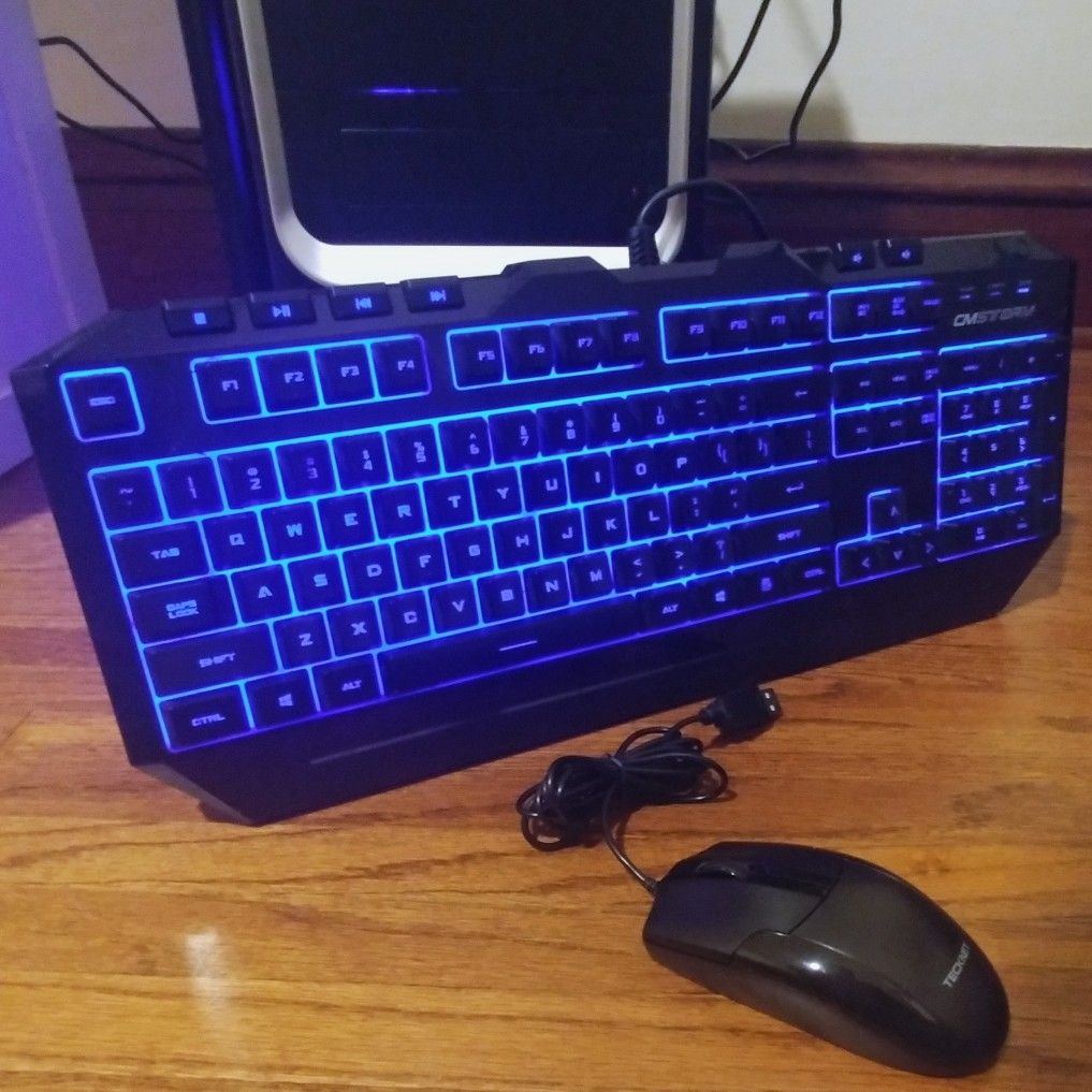 USB Computer Keyboard & Mouse Bundle Gaming Work Editing