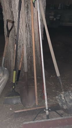 Vintage Wooden Push Broom