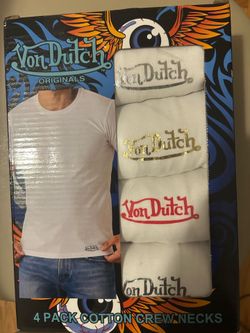 VON DUTCH 4 pack white tee