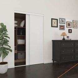 TRUporte
100 Series 48 in. x 80 in. Flush White Composite Sliding Door