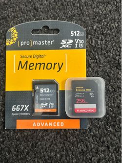 new 512GB & 256GB V30 SD Card