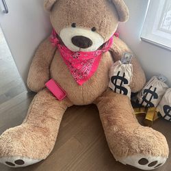 Huge 7ft Teddy With Props 