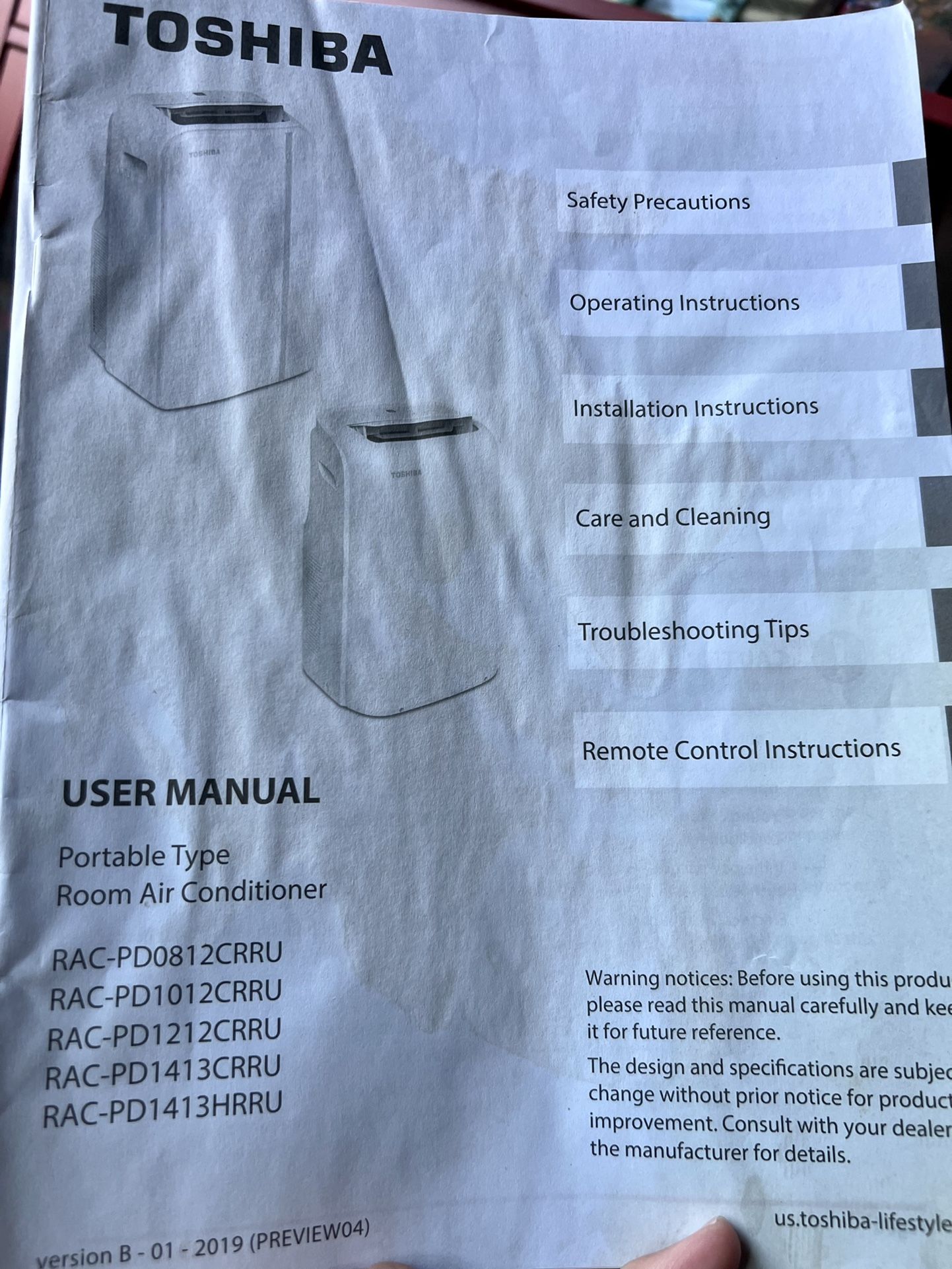 Toshiba Racpd1413crru User Manual Stores