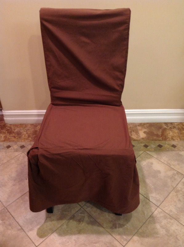 4 Brown Chair Covers