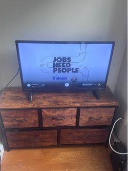 Rustic Brown 5-Drawer Fabric Dresser Storage Organizer