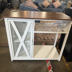 JTAOT Modern Metal and Wood Aquarium Fish Stand with Storage 