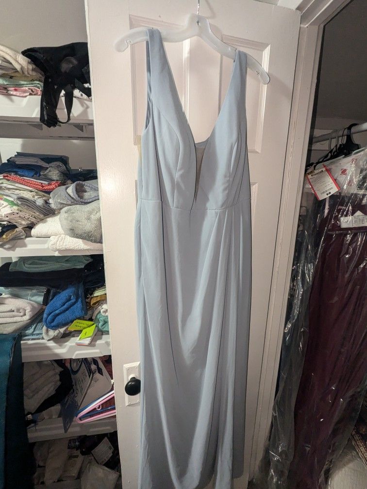 Size 16 Dusty Blue Bridesmaids Dress