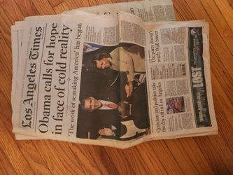 Newspaper from Obama's inauguration.