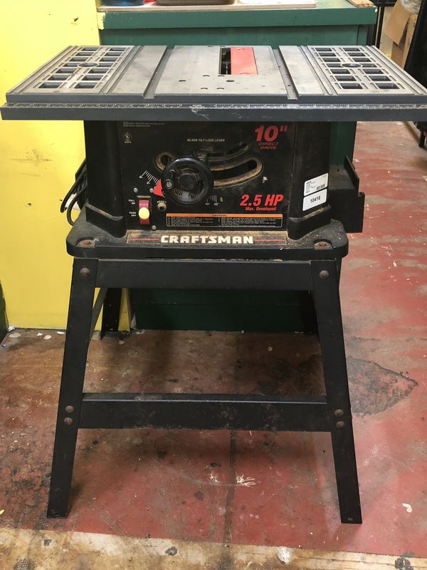 Craftsman 10” inch Table Saw with leg stand for Sale in Fort Lauderdale