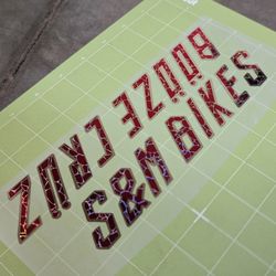 S&M BMX Booze Cruze Custom Frame Decals/Stickers