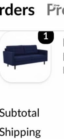 Royal blue sofa