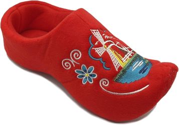 Holland Clog Shoes Slippers Red Embroidered Size House Plush Kid US  6 9 Children's