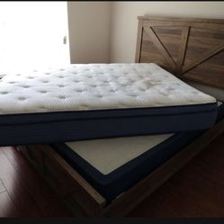 Queen Bed and Dresser  (6 Drawers)