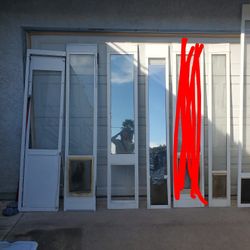 VARIETY OF SIZES PET PATIO SCREEN DOORS ($10-$30 EACH) some without flaps/tops/etc. Standard & tall