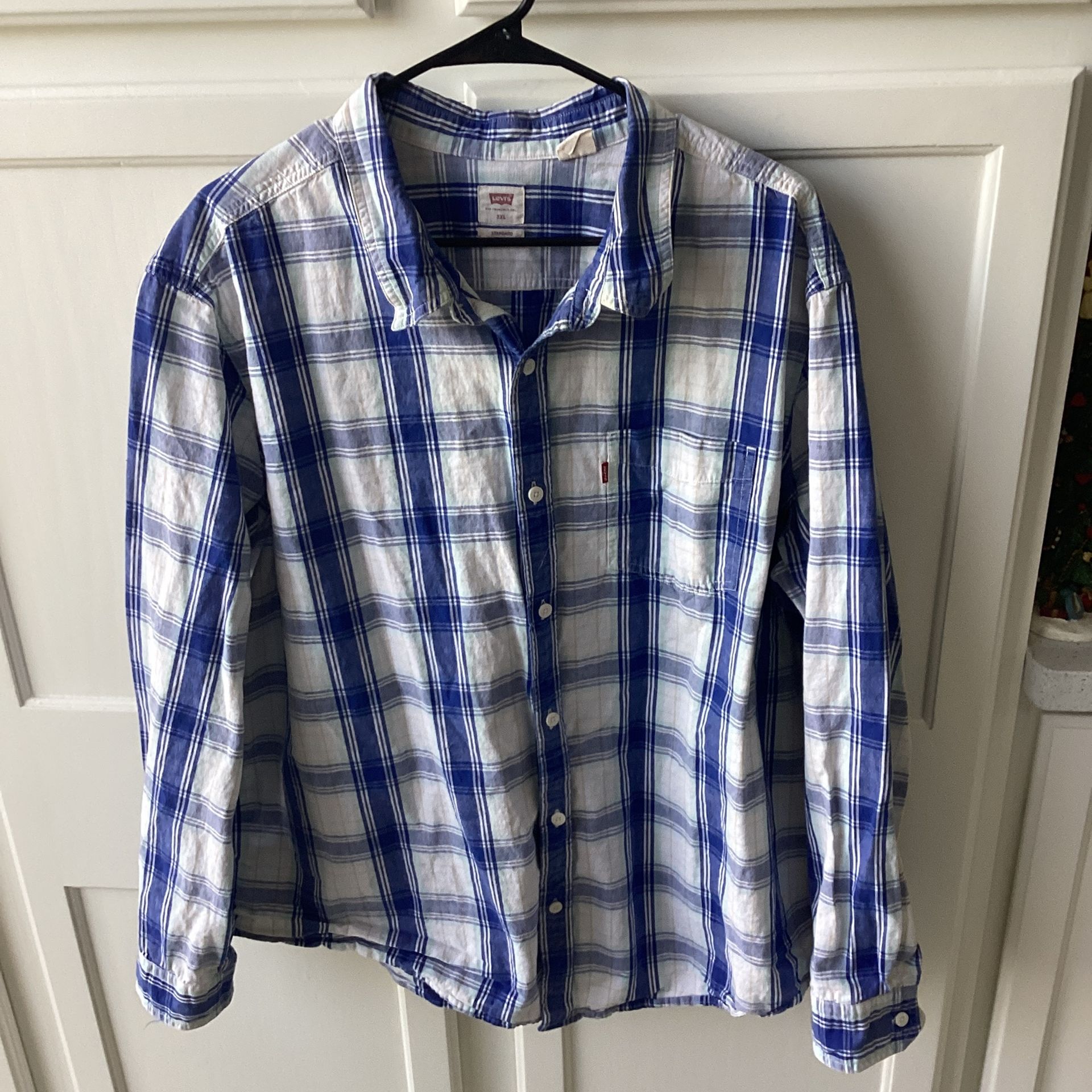 Vintage LEVIS Long Sleeves Plaid Shirt 3XL