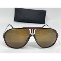 Carrera 5590 30 Burgundy color Frame Gradient Lens Amber Aviator Sunglasses W/ca