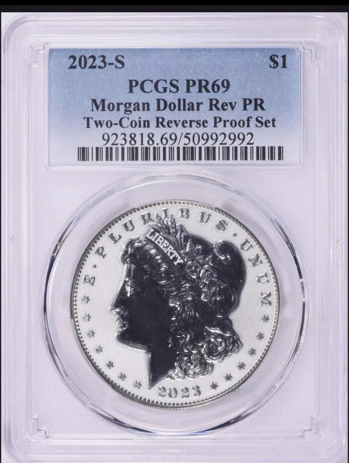 2023-S Morgan Silver Dollar "Reverse Proof" First Strike PCGS Proof-69