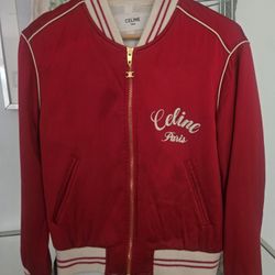 Celine Paris Teddy Women Jacket In Satin - Empire Red