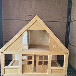 Vintage Wooden Doll House 