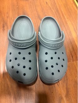 Size 10 grey crocs worn 1 time