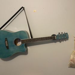 Turquoise/Green/Blue ADM Acoustic Guitar