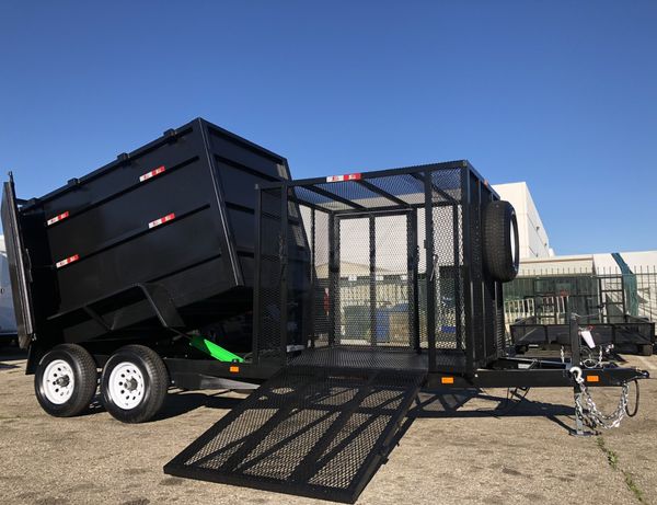 Combo Trailer Dump Landscape Landscaping Utility Combo Trailer Dump Landscape Landscaping Utility
