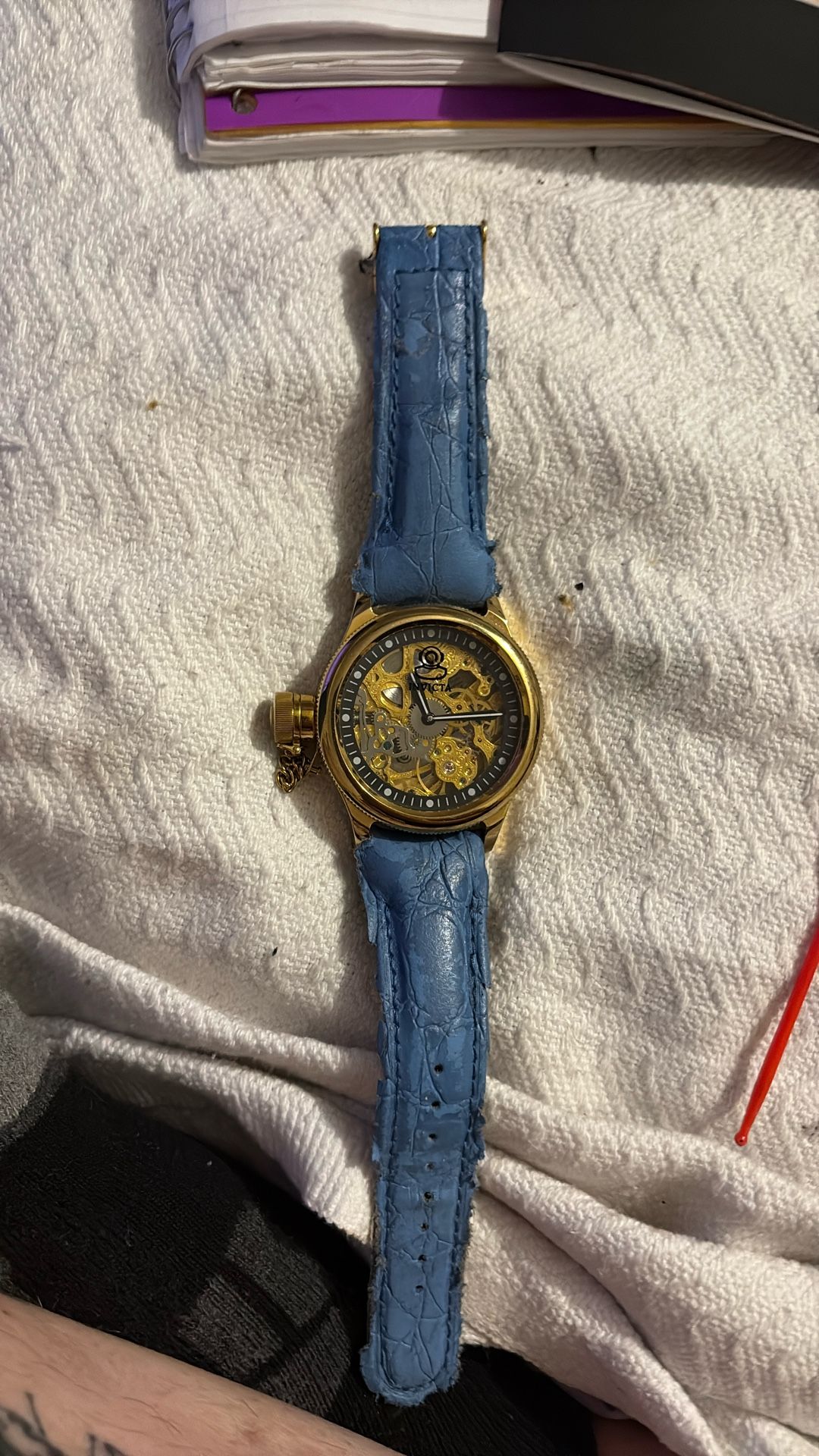 Invicta Large Face Gold Watch